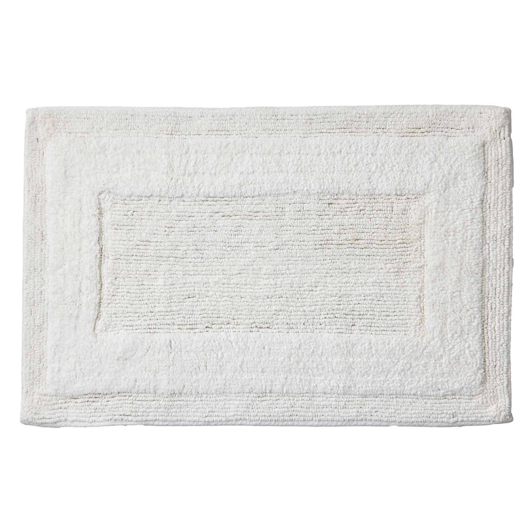 Royal Doulton Harlow bath mat in Ivory with an inset border