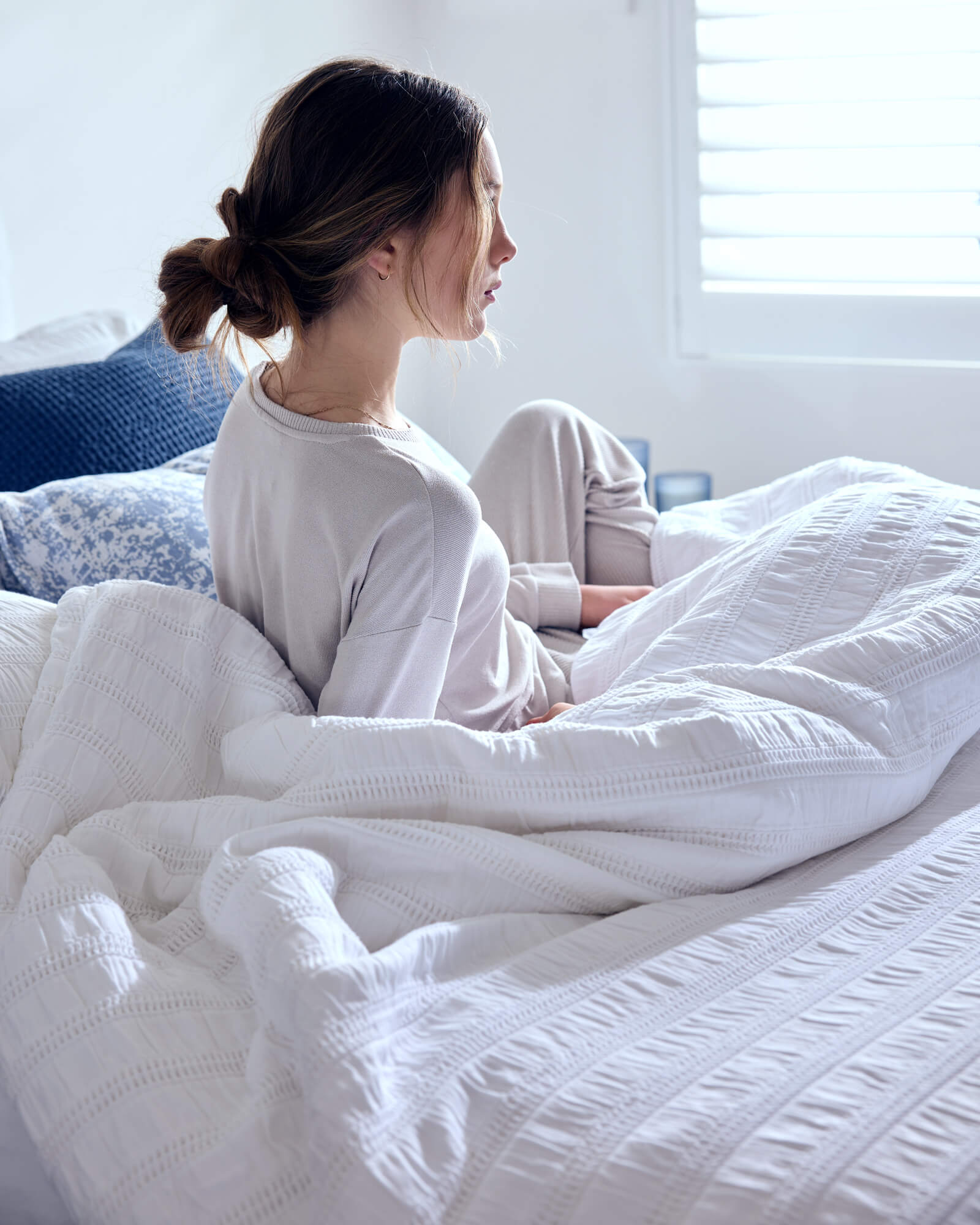 Royal Doulton Denby duvet cover set styled in a bedroom