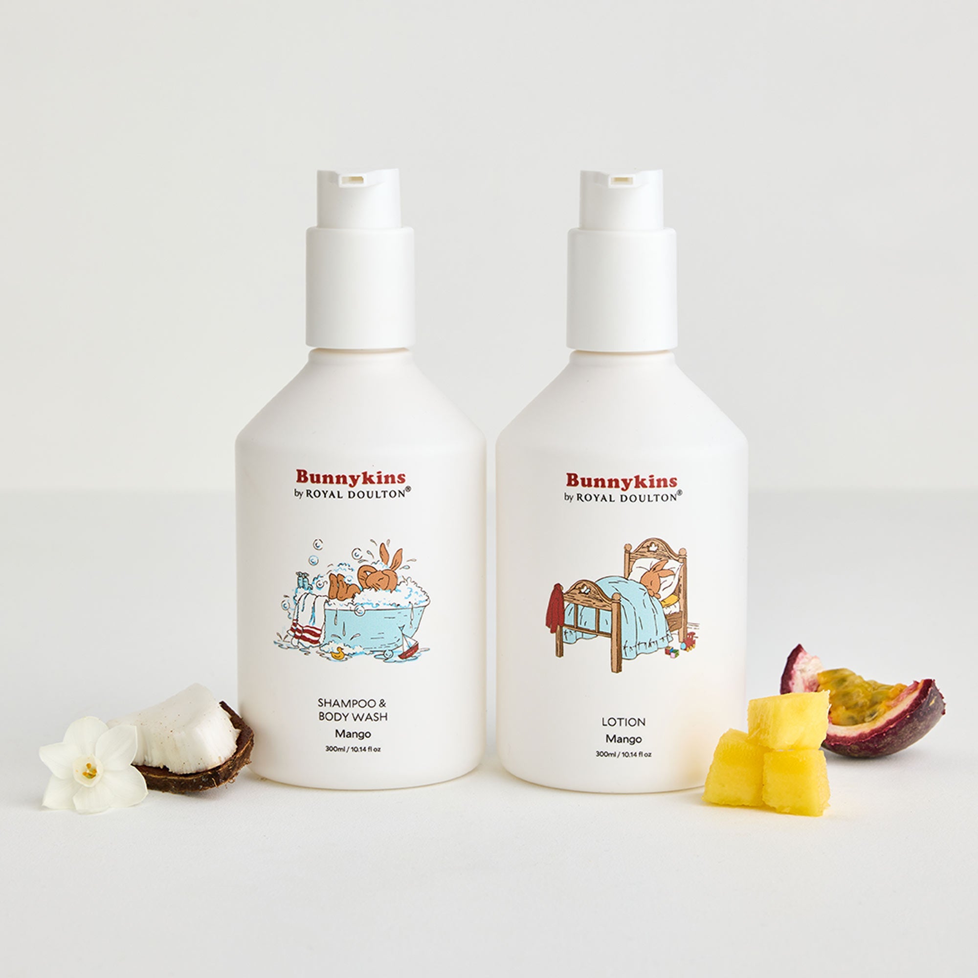 Royal Doulton Bunnykins Mango Shampoo & Body Wash and Lotion 300ml