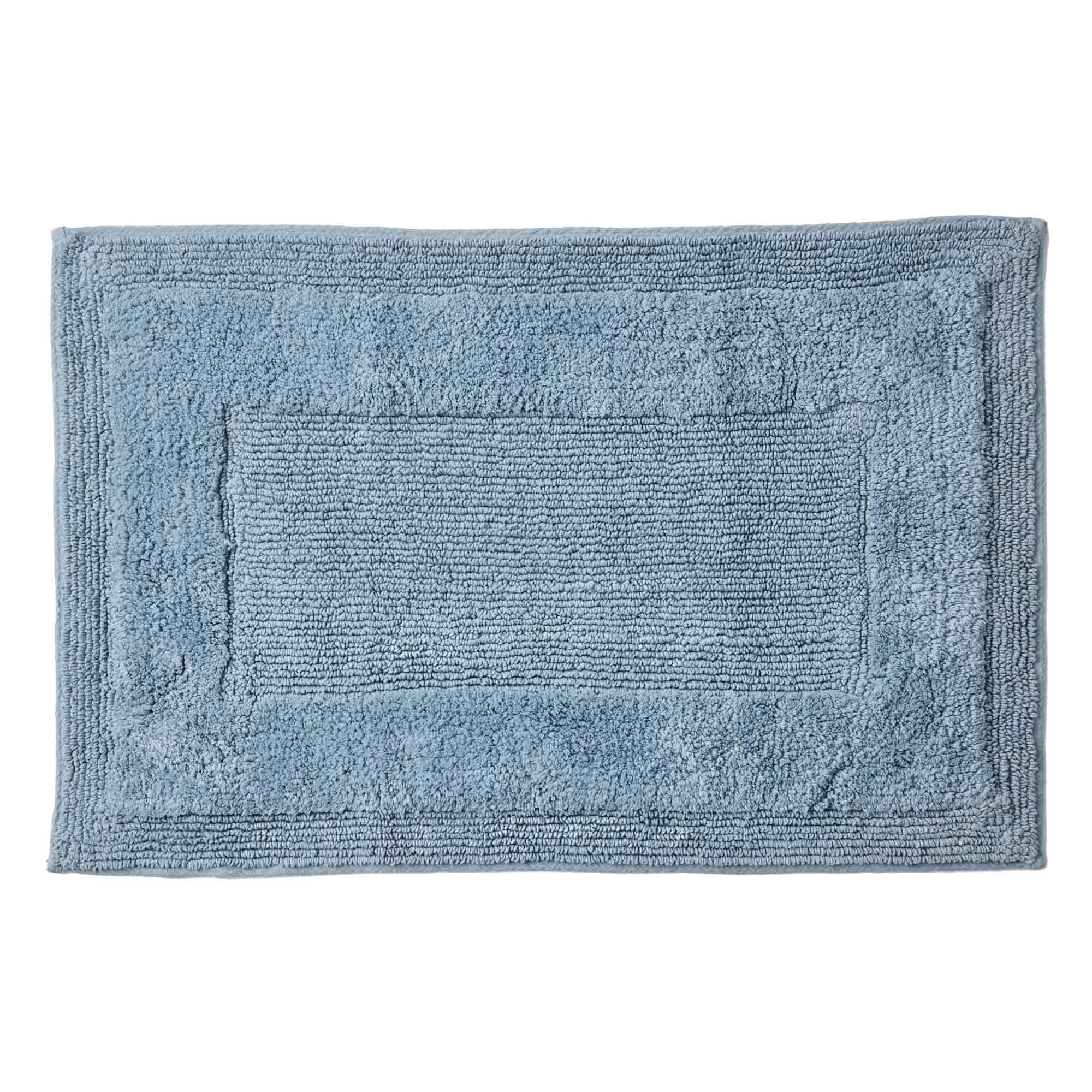 Royal Doulton Harlow bath mat in Marine with an inset border