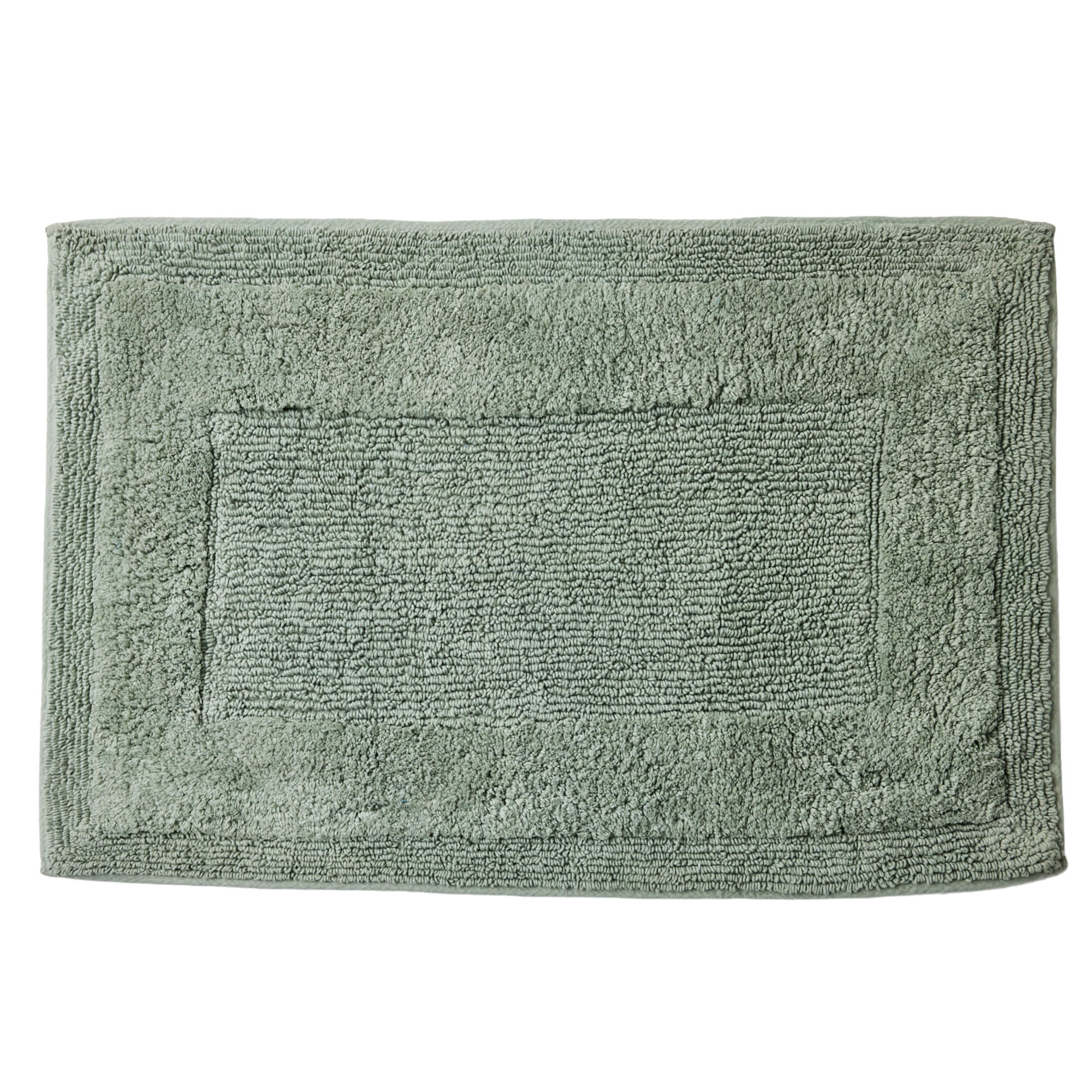 Royal Doulton Harlow bath mat in Sage with an inset border