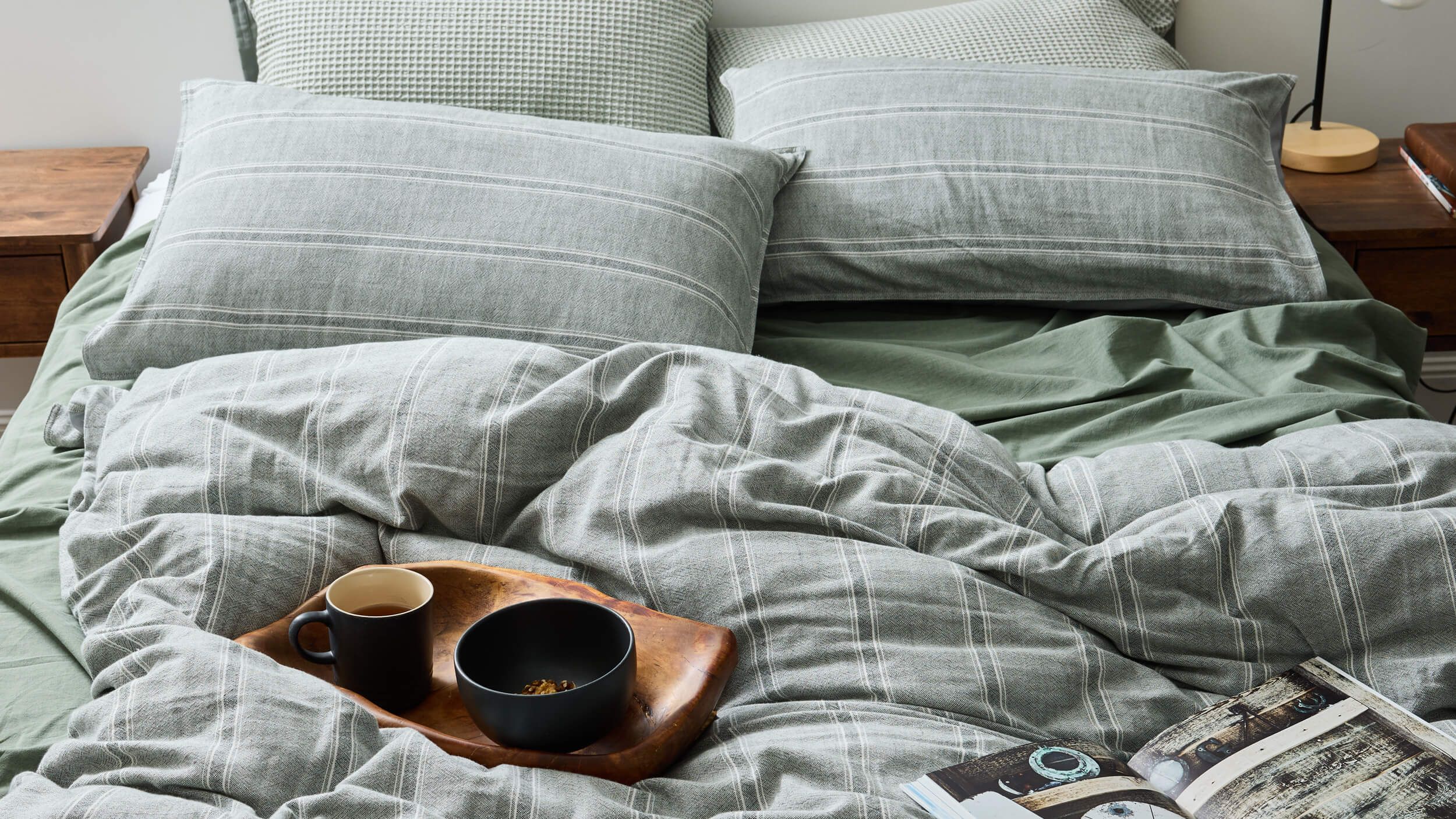 Royal Doulton Kate bedding styled in a bedroom