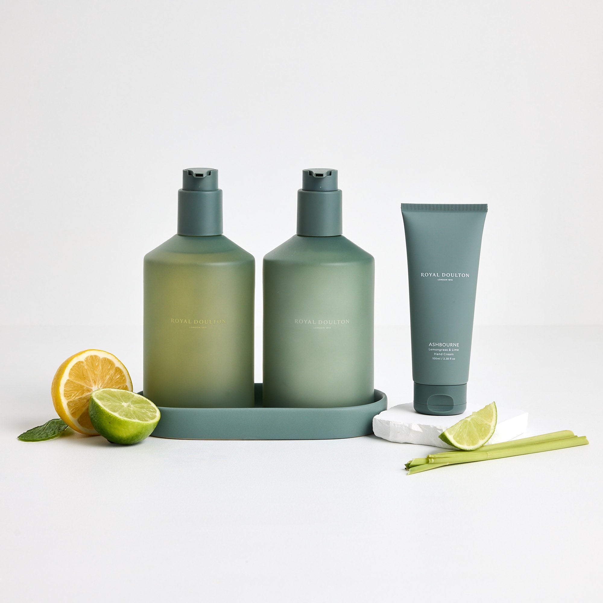 Royal Doulton Ashbourne body care set with body wash, lotion and hand cream