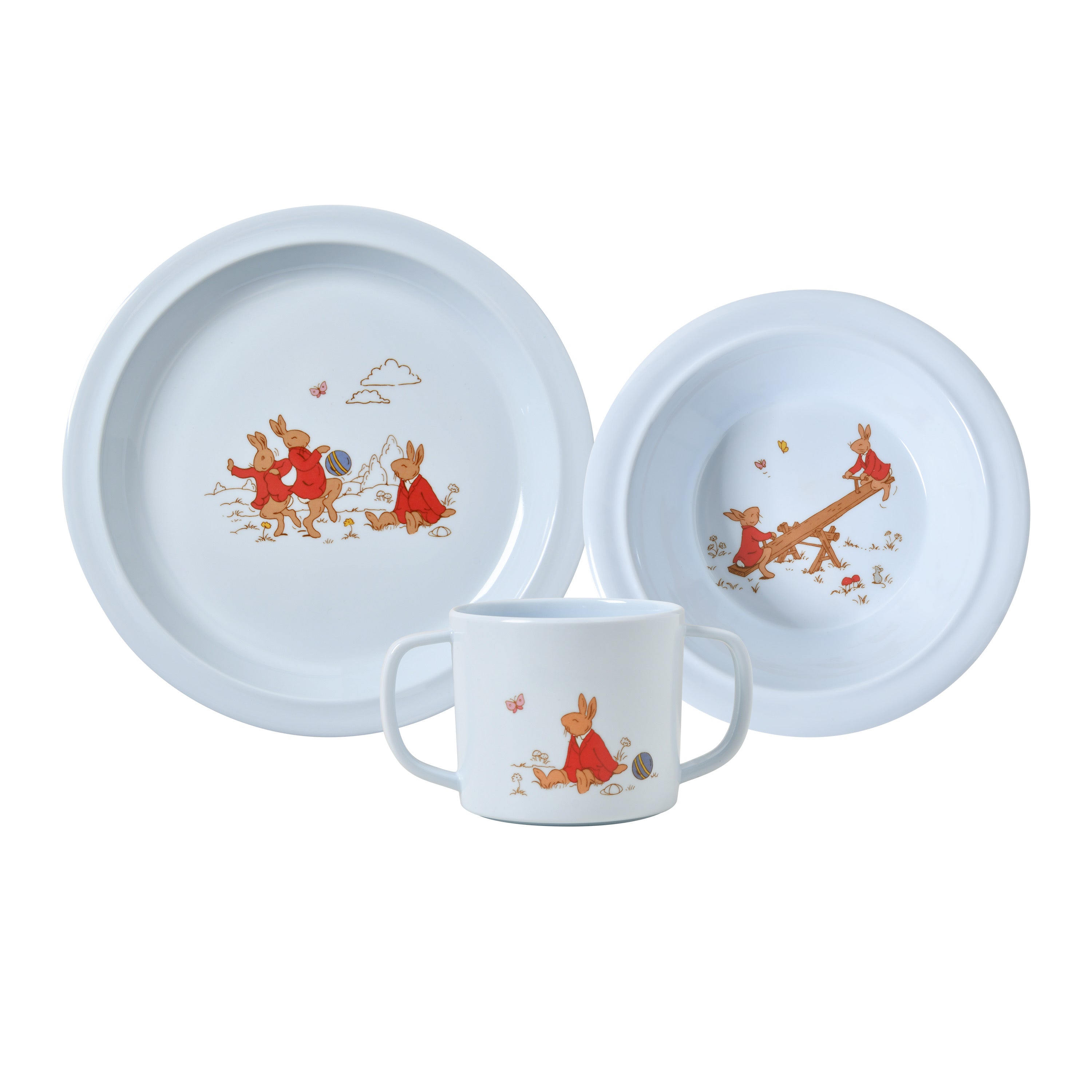 Royal Doulton Bunnykins 3pc Melamine Dinner Set in Blue