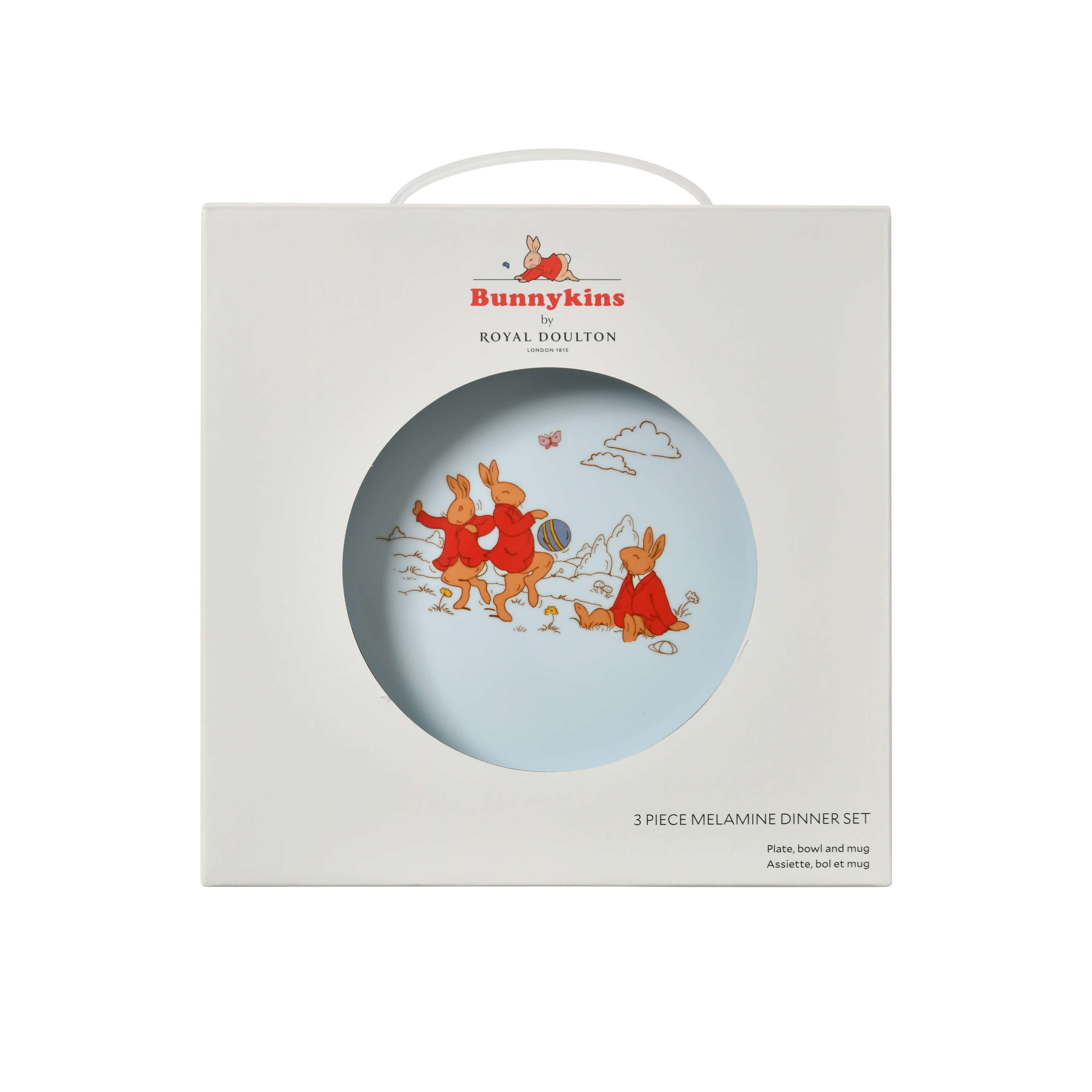 Royal Doulton Bunnykins 3pc Melamine Dinner Set in Blue